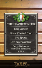 Load image into Gallery viewer, The Irish Shamrock Pub ChalkBoard Personalised Bar Sign Custom Signs from Twofb.com signs for bars