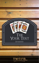 Load image into Gallery viewer, The Kings Arms Personalised Bar Sign Custom Signs from Twofb.com home bar sign
