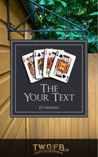 Load image into Gallery viewer, The Kings Arms Personalised Bar Sign Custom Signs from Twofb.com Hanging Pub Sign
