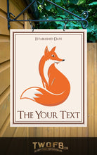 Load image into Gallery viewer, The Lazy Fox Circular Hanging Bar Sign Custom Signs from Twofb.com Bar Signs.uk