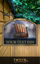 Load image into Gallery viewer, The Longship Inn Personalised Bar Sign Custom Signs from Twofb.com Pub signs