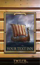 Load image into Gallery viewer, The Longship Inn Personalised Bar Sign Custom Signs from Twofb.com Traditional pub signs