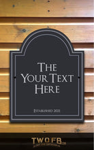 Load image into Gallery viewer, The Modern Grey Personalised Bar Sign Custom bar Signs from Twofb.com outdoor pub signs