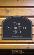 Load image into Gallery viewer, The Modern Grey Personalised Bar Sign Custom Signs from Twofb.com Pub bar signage