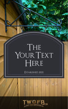 Load image into Gallery viewer, The Modern Grey Personalised Bar Sign Custom pub Signs from Twofb.com Hanging pub sign