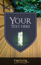Load image into Gallery viewer, The No One Gin Bar Personalised Bar Sign Custom Signs from Twofb.com Pub Signs made to order