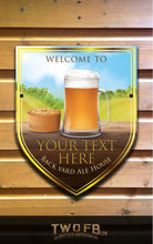 Load image into Gallery viewer, The Pie and Pint Personalised Bar Sign Custom Signs from Twofb.com Pub signs UK