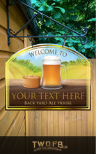 Load image into Gallery viewer, The Pie and Pint Personalised Bar Sign Custom Signs from Twofb.com Great pub signs