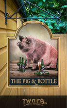 Load image into Gallery viewer, The Pig &amp; Bottle Personalised Bar Sign Custom Signs from Twofb.com signs for bars at home

