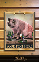 Lade das Bild in den Galerie-Viewer, The Pig & Bottle Personalised Bar Sign Custom Signs from Twofb.com signs for bars