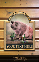Lade das Bild in den Galerie-Viewer, The Pig & Bottle Personalised Bar Sign Custom Signs from Twofb.com signs for bars