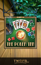 Load image into Gallery viewer, The Poker Inn Personalised Bar Sign Custom Pub  Signs UK from Twofb.com Home bar signs