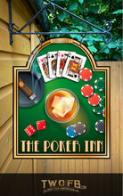 Load image into Gallery viewer, Poker Inn | Personalised Bar Sign | Casino Man Cave Sign
