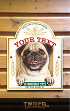 Lade das Bild in den Galerie-Viewer, The Pug Pub Personalised Bar Sign Custom Signs from Twofb.com Home bar sign
