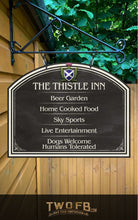 Load image into Gallery viewer, The Scottish Thistle Inn ChalkBoard Personalised Bar Sign Custom Signs from Twofb.com signs for bars