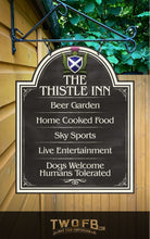 Load image into Gallery viewer, The Scottish Thistle Inn ChalkBoard Personalised Bar Sign Custom Signs from Twofb.com signs for bars