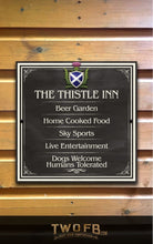 Load image into Gallery viewer, The Scottish Thistle Inn ChalkBoard Personalised Bar Sign Custom Signs from Twofb.com signs for bars