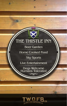 Load image into Gallery viewer, The Scottish Thistle Inn ChalkBoard Personalised Bar Sign Custom Signs from Twofb.com signs for bars