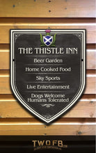 Load image into Gallery viewer, The Scottish Thistle Inn ChalkBoard Personalised Bar Sign Custom Signs from Twofb.com signs for bars