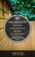 Load image into Gallery viewer, The Scottish Thistle Inn ChalkBoard Personalised Bar Sign Custom Signs from Twofb.com signs for bars