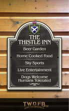 Load image into Gallery viewer, The Scottish Thistle Inn ChalkBoard Personalised Bar Sign Custom Signs from Twofb.com signs for bars