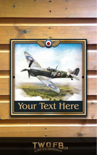 Load image into Gallery viewer, The Spitfire Personalised Bar Sign Custom Signs from Twofb.com signs for bars