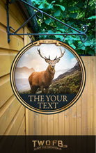 Load image into Gallery viewer, The Stag Inn Personalised Bar Sign Custom Signs from Twofb.com Hanging pub signs