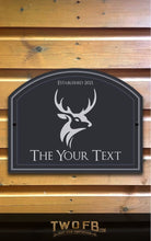 Load image into Gallery viewer, The Stags Head Personalised Bar Sign Custom Signs from Twofb.com Pub Shed signs