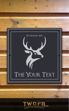 Load image into Gallery viewer, The Stags Head Personalised Bar Sign Custom Signs from Twofb.com Hanging Signs