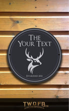 Load image into Gallery viewer, The Stags Head Personalised Bar Sign Custom Signs from Twofb.com Gin bar sign