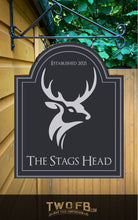 Load image into Gallery viewer, Stags Head | Personalised Bar Sign | Custom Bar signs