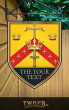 Load image into Gallery viewer, The Three Crowns Personalised Bar Sign Custom Signs from Twofb.com pub sign makers
