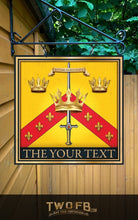 Load image into Gallery viewer, The Three Crowns Personalised Bar Sign Custom Signs from Twofb.com Custom made pub signs
