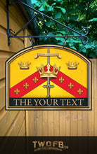 Load image into Gallery viewer, The Three Crowns Personalised Bar Sign Custom Signs from Twofb.com custom made pub sign UK
