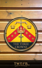 Load image into Gallery viewer, The Three Crowns Personalised Bar Sign Custom Signs from Twofb.com Pub signs made to order