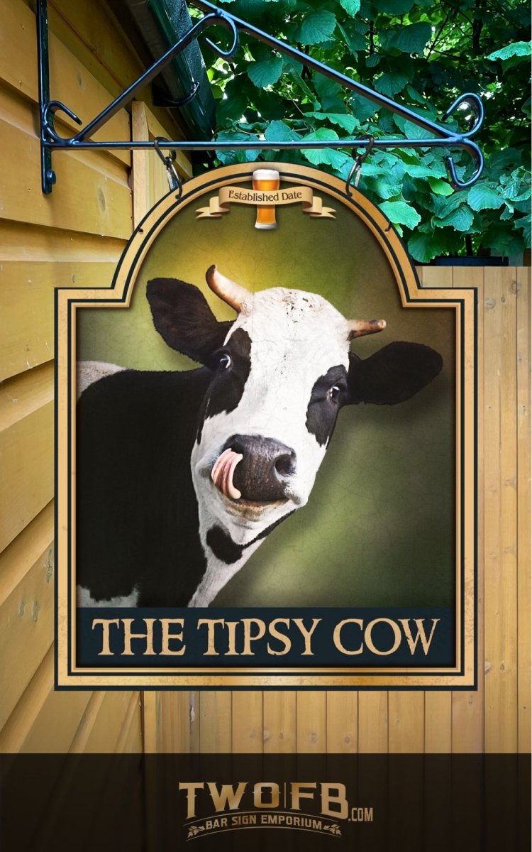 The Tipsy Cow Personalised Bar Sign Custom Signs from Twofb.com signs for bars