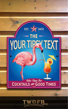 Charger l'image dans la galerie, Tipsy Flamingo | Vintage Bar Sign | Pub Signs | funny bar sign | Hanging Signs | Bar Sign