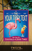Charger l'image dans la galerie, Tipsy Flamingo | Vintage Bar Sign | Pub Signs | funny bar sign | Hanging Signs | Bar Sign
