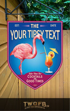 Charger l'image dans la galerie, Tipsy Flamingo | Vintage Bar Sign | Pub Signs | funny bar sign | Hanging Signs | Bar Sign