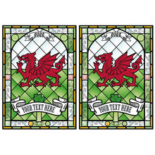 Load image into Gallery viewer, Welsh Window Vinyl | Stained Glass | Custom window decals