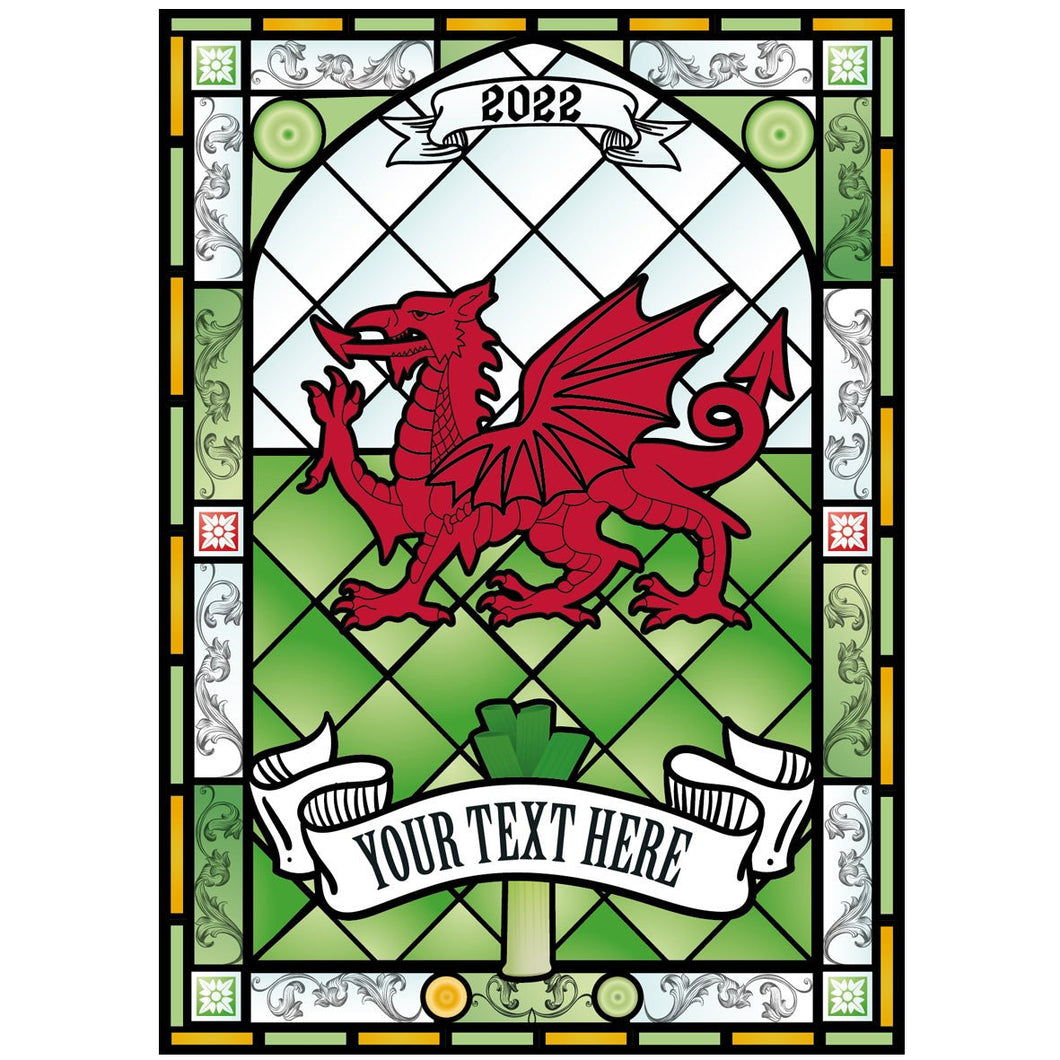Welsh Window Vinyl  | Stained Glass | Custom window decals