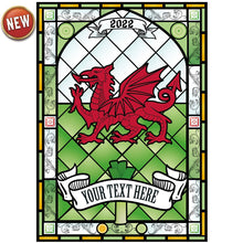 Load image into Gallery viewer, Welsh Window Vinyl | Stained Glass | Custom window decals