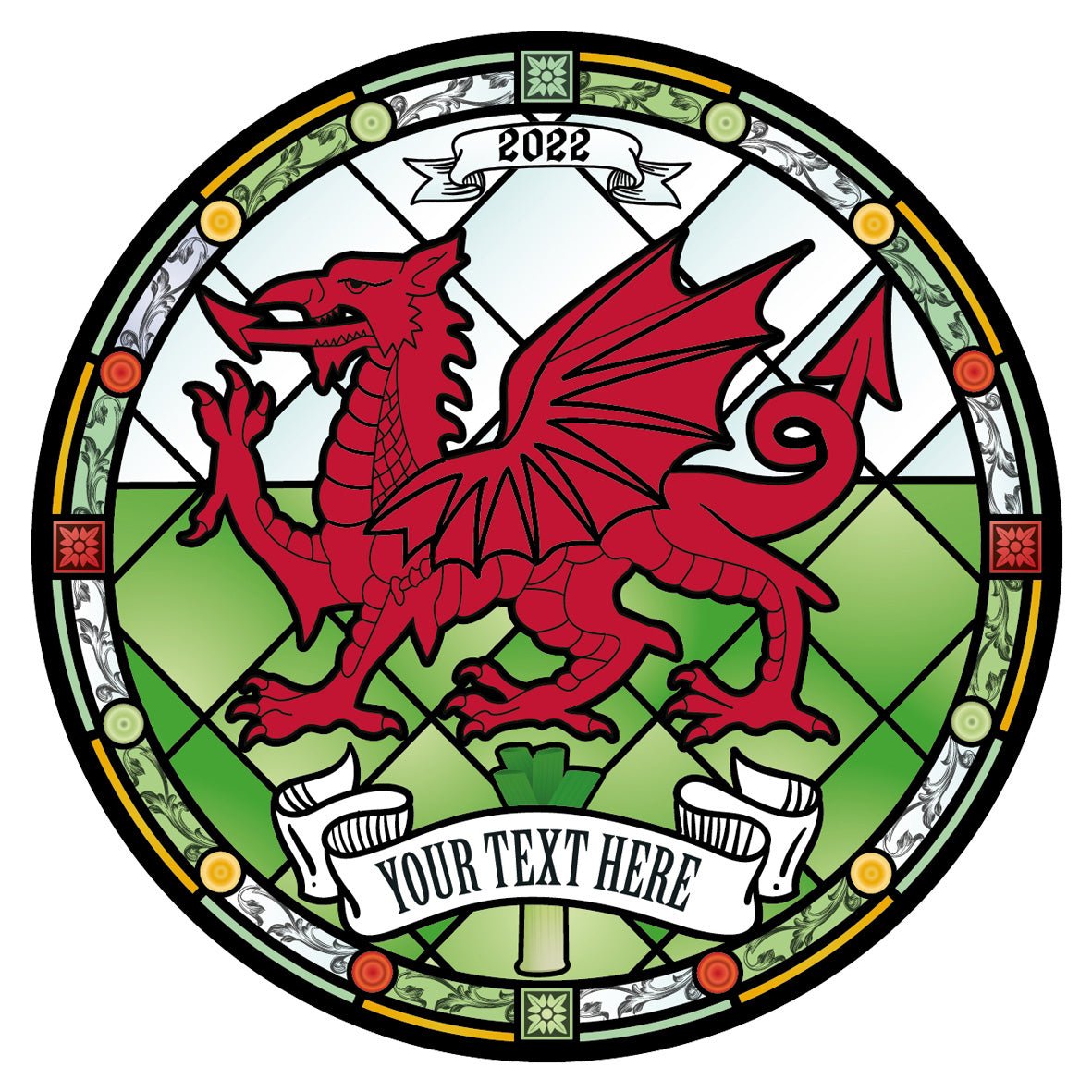 Welsh Window Vinyl | Stained Glass | Custom window decals