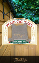 Load image into Gallery viewer, Your Cat on a Bar Sign Custom Signs from Twofb.com Pub signs made to order
