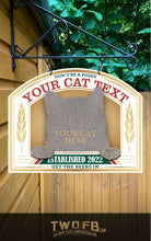Load image into Gallery viewer, Your Cat on a Bar Sign Custom Signs from Twofb.com Pub signs made to order