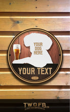 Load image into Gallery viewer, Your dog on a Dog House Bar Sign Custom Signs from Twofb.com Garden bar sign
