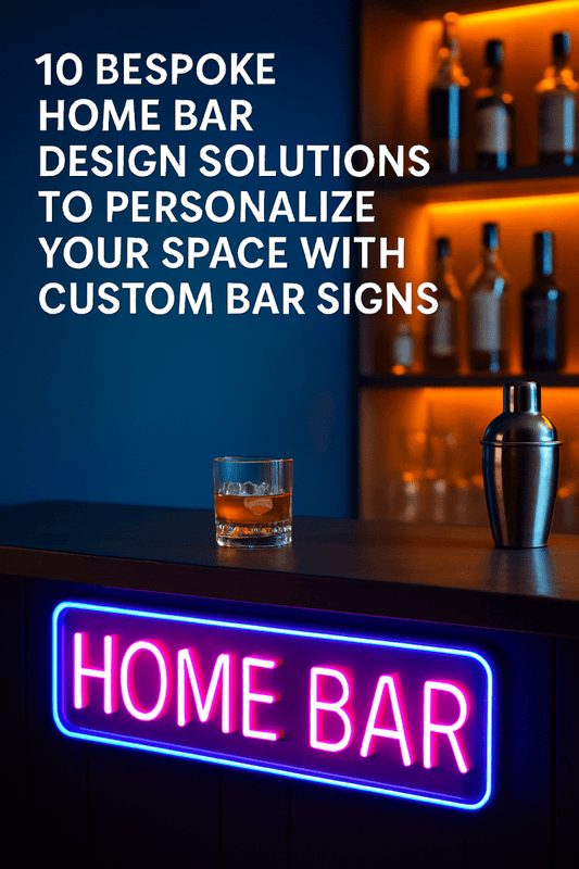 10 Bespoke Home Bar Design Solutions to Personalize Your Space with Custom Bar Signs