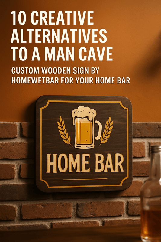 10 Creative Alternatives to a Man Cave Custom Wooden Sign by HomeWetBar for Your Home Bar
