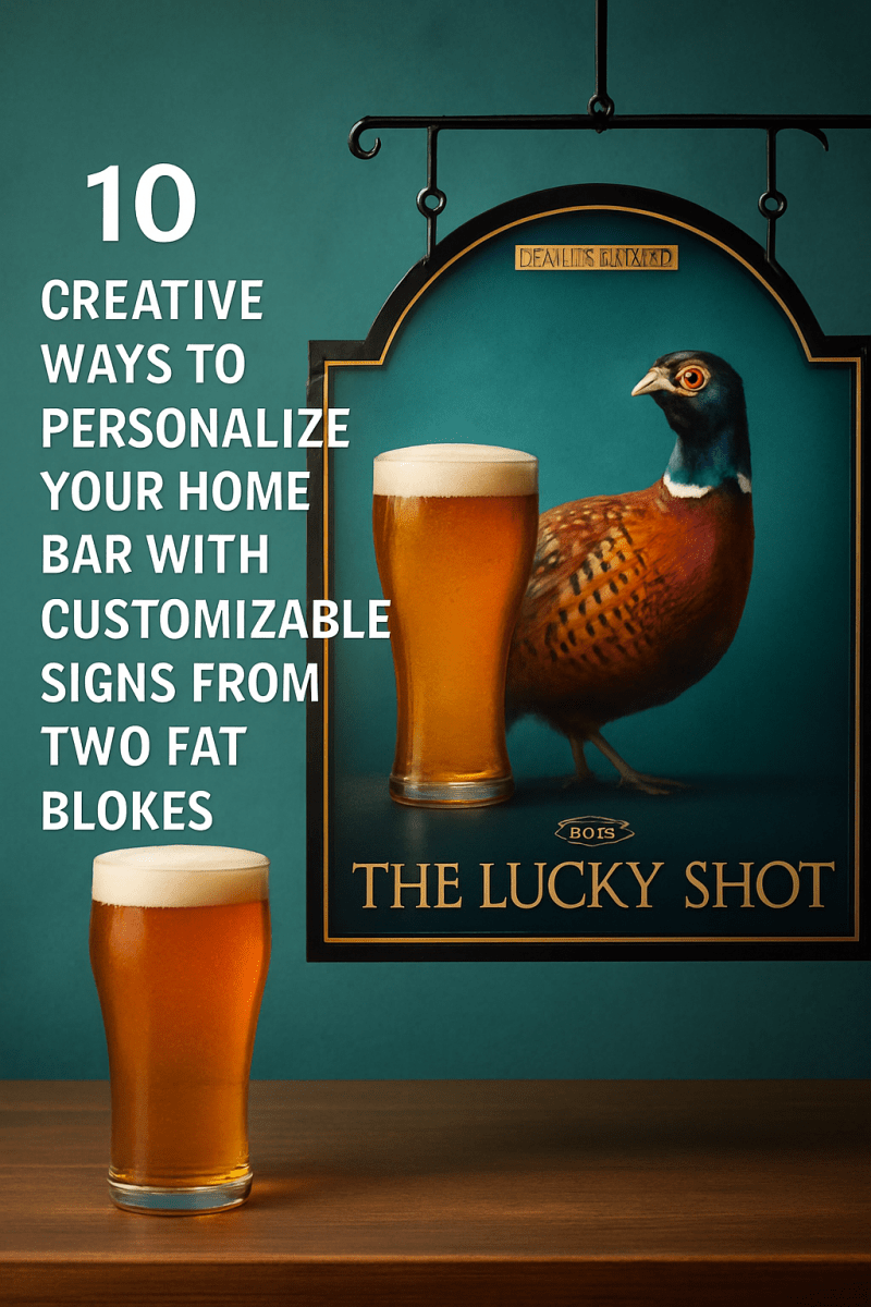 10 Creative Ways to Personalize Your Home Bar with Customizable Signs from Two Fat Blokes