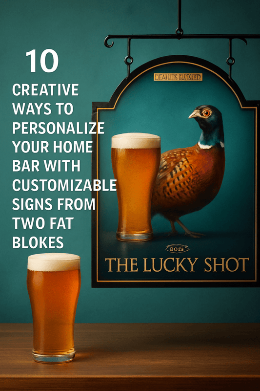 10 Creative Ways to Personalize Your Home Bar with Customizable Signs from Two Fat Blokes
